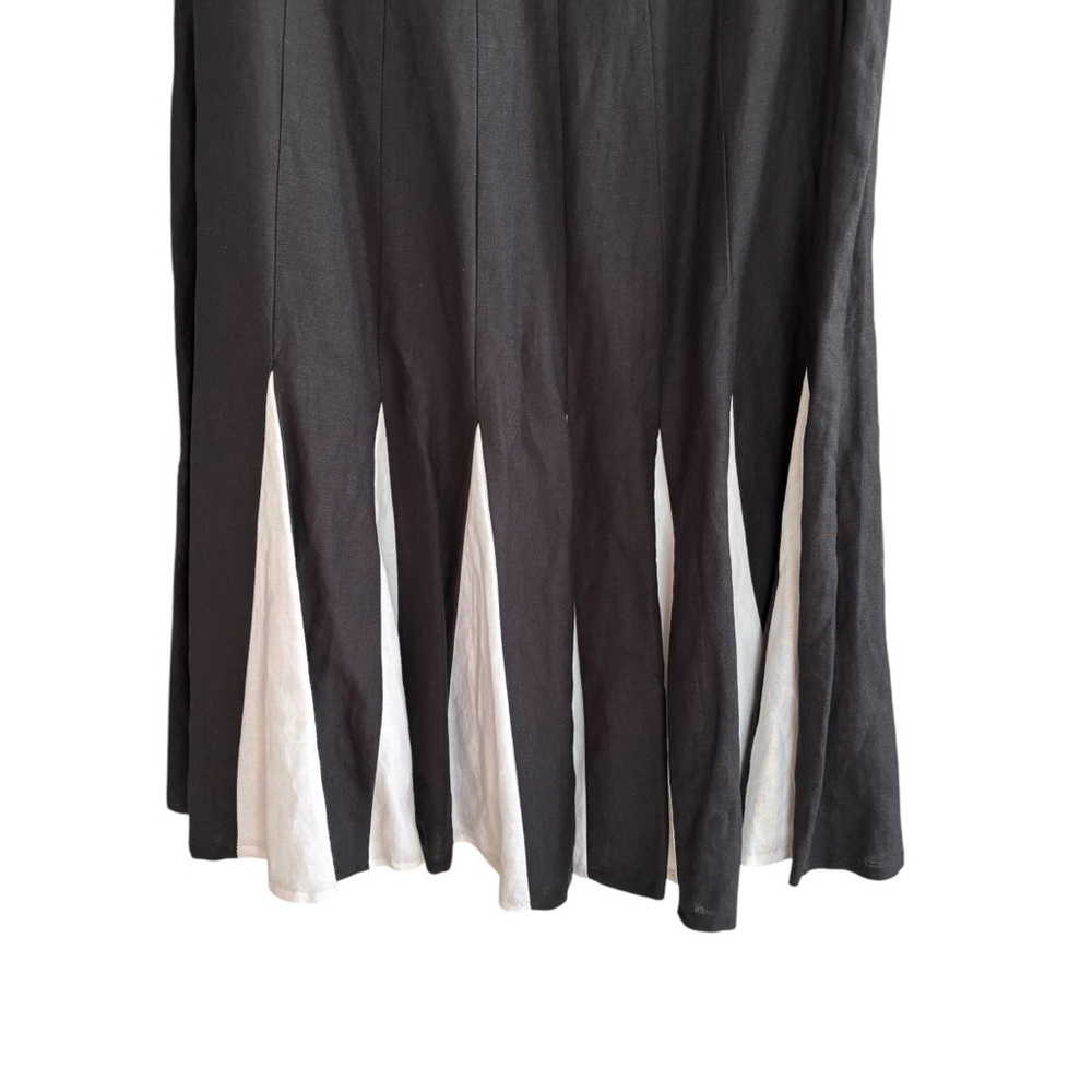 Pleated Sleeveless Midi Dress Lined Size 20 Classic Minimalist Timeless Chic - Picture 4 of 15